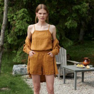 Linenfox Stella Waffle Linen Top